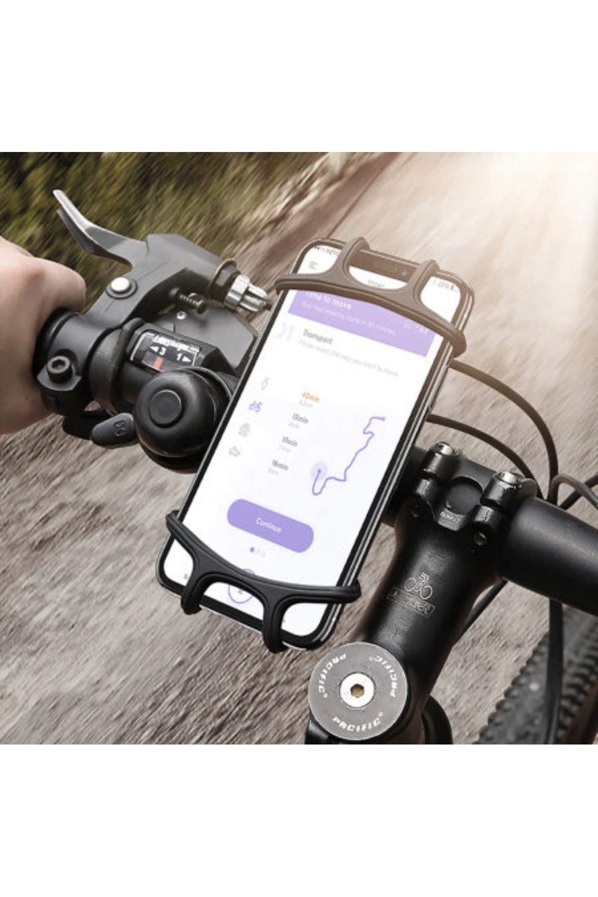 Bisiklet Telefon Tutucu Silikon Esnek Sabitleme Aparatı – Gidon Uyumlu Universal