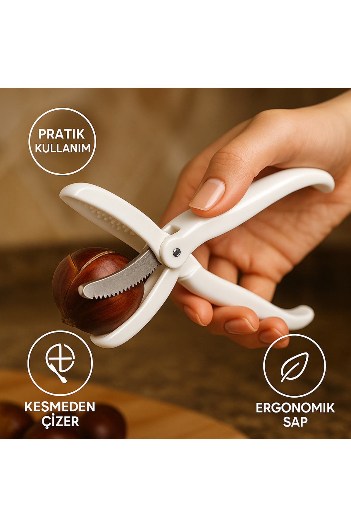 Kestane Çizici Pense – Kolay Kestane Çentme Aparatı | Ergonomik Sap – Kesmeden Çizme Aracı