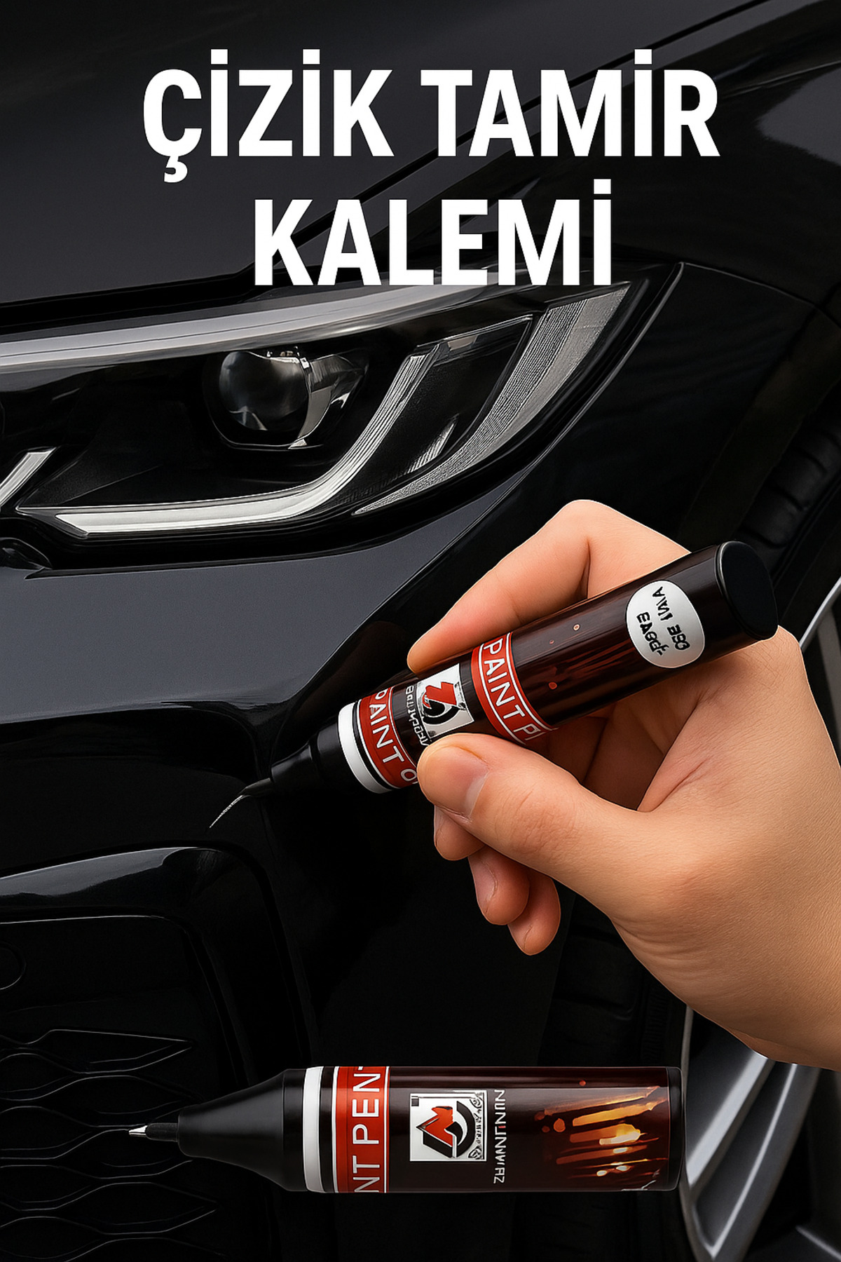 GÜMÜŞ GRİ Araba Çizik Onarım Kalemi – Metalik Oto Rötuş Boyası | Hızlı Kuruyan Çizik Giderici