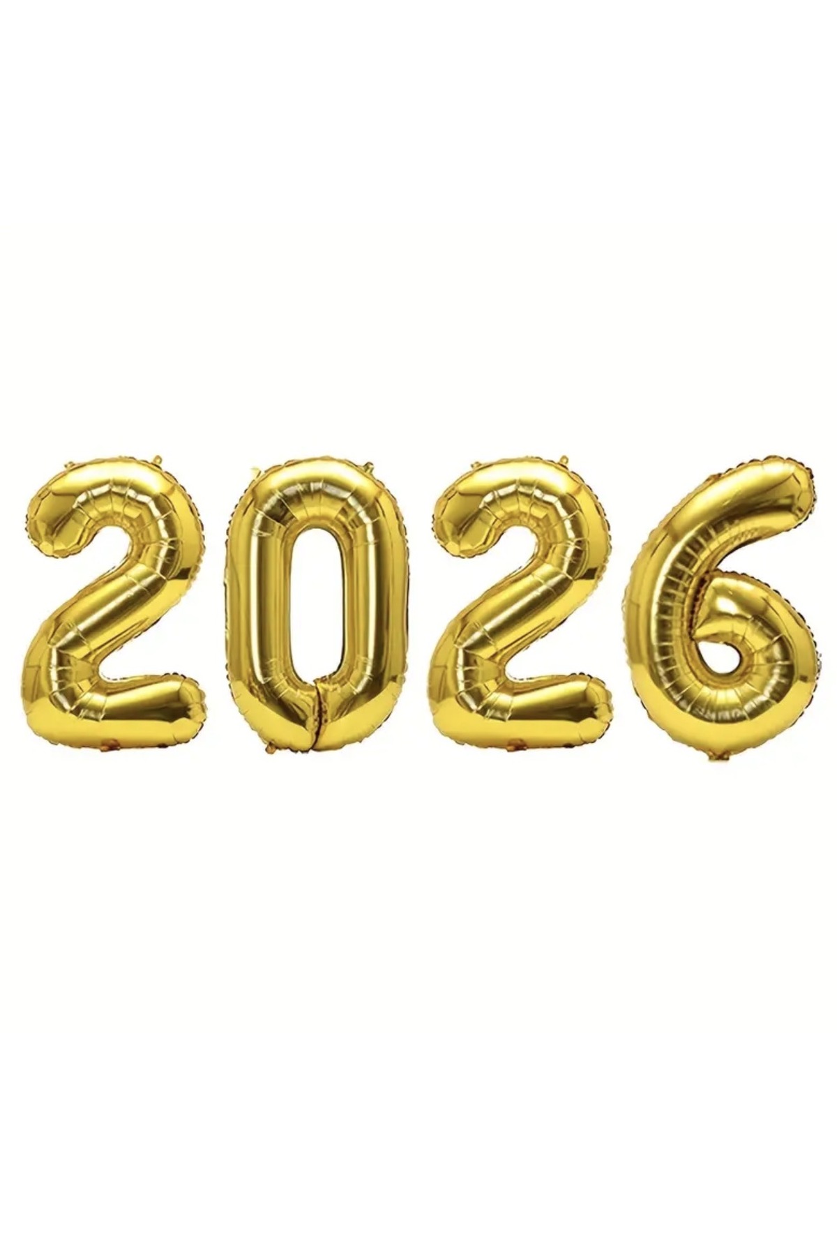 Kırmızı 2026 Alüminyum Folyo Balon Seti 4 Adet – 40 cm Yeni Yı Kutlama Dekoru