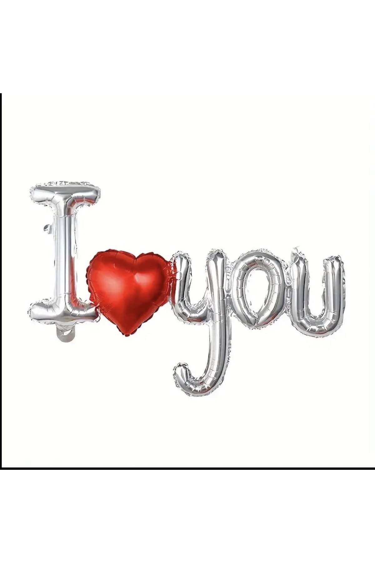 “I Love You” Yazılı Kırmızı Kalpli Balon – Romantik Yıl Dönümü, Sevgililer Günü Süsleme Balonu