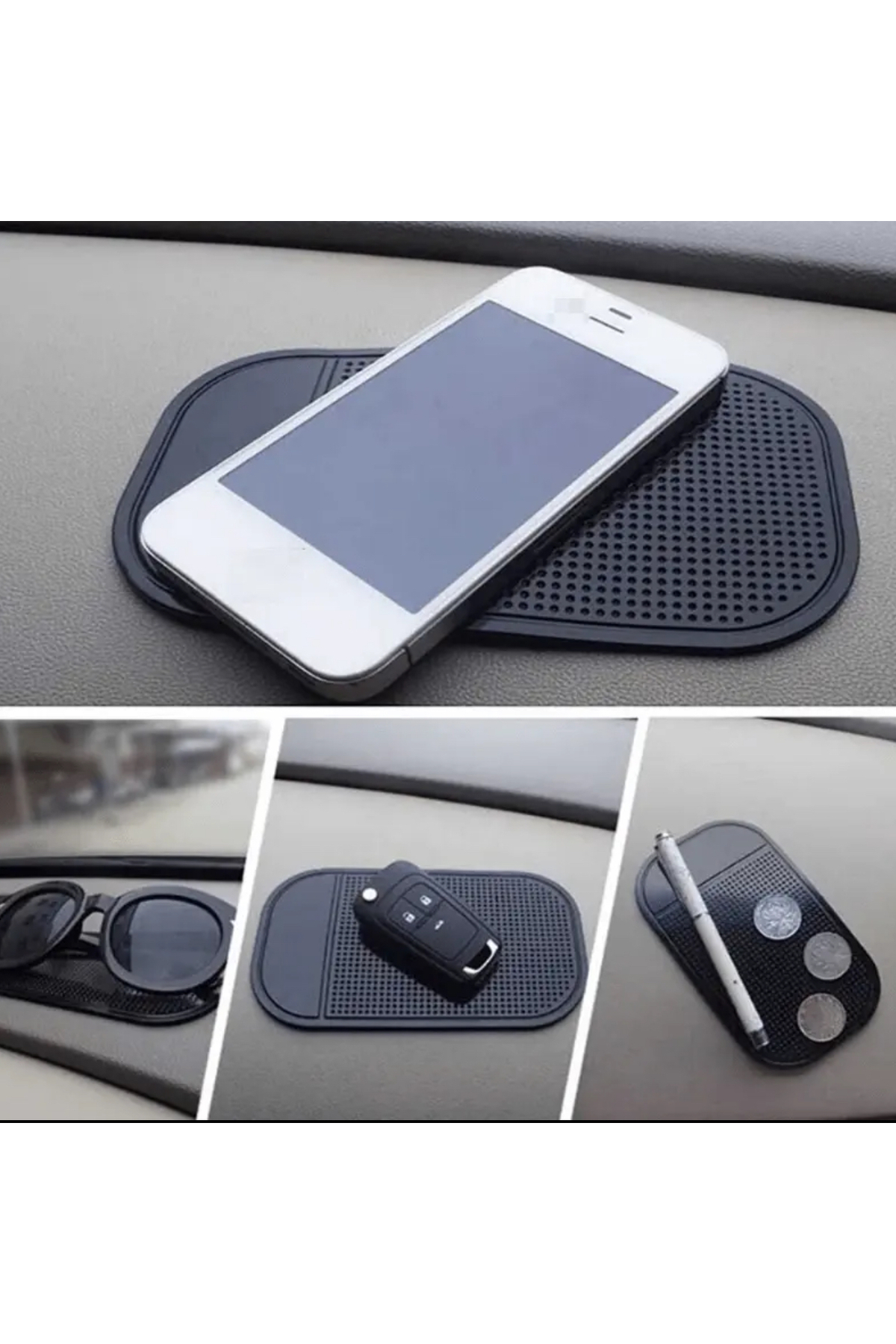 Araba Kaydırmaz Ped Silikon Telefon Gözlük Kalem Anahtar Tutucu Yapışkan Kaymaz Mat