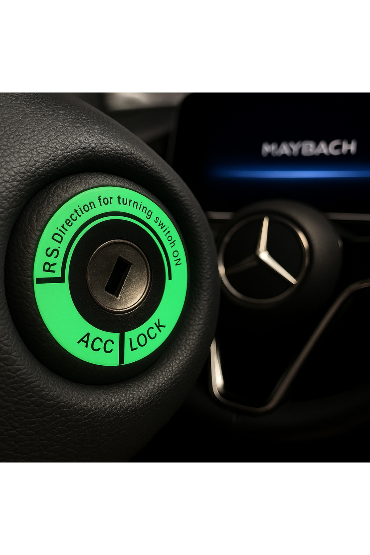 Gece Parlayan Araba Kontak Anahtar Çıkartması – Evrensel Glow-in-the-Dark