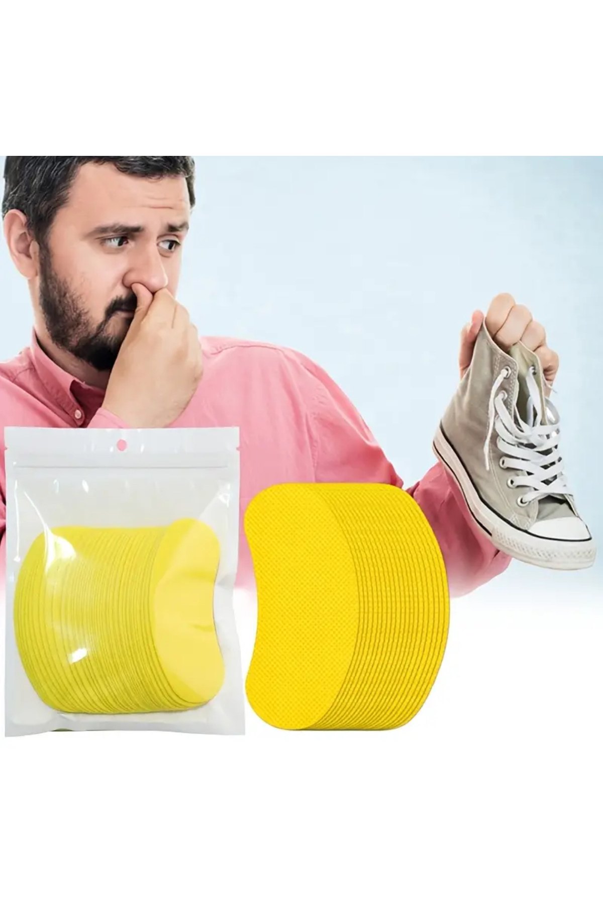 Limon Kokulu Ayakkabı Içi Koku Giderici Ped – 10 Adet Tek Kullanımlık Ayak Kokusu Önleyici Tabanlık