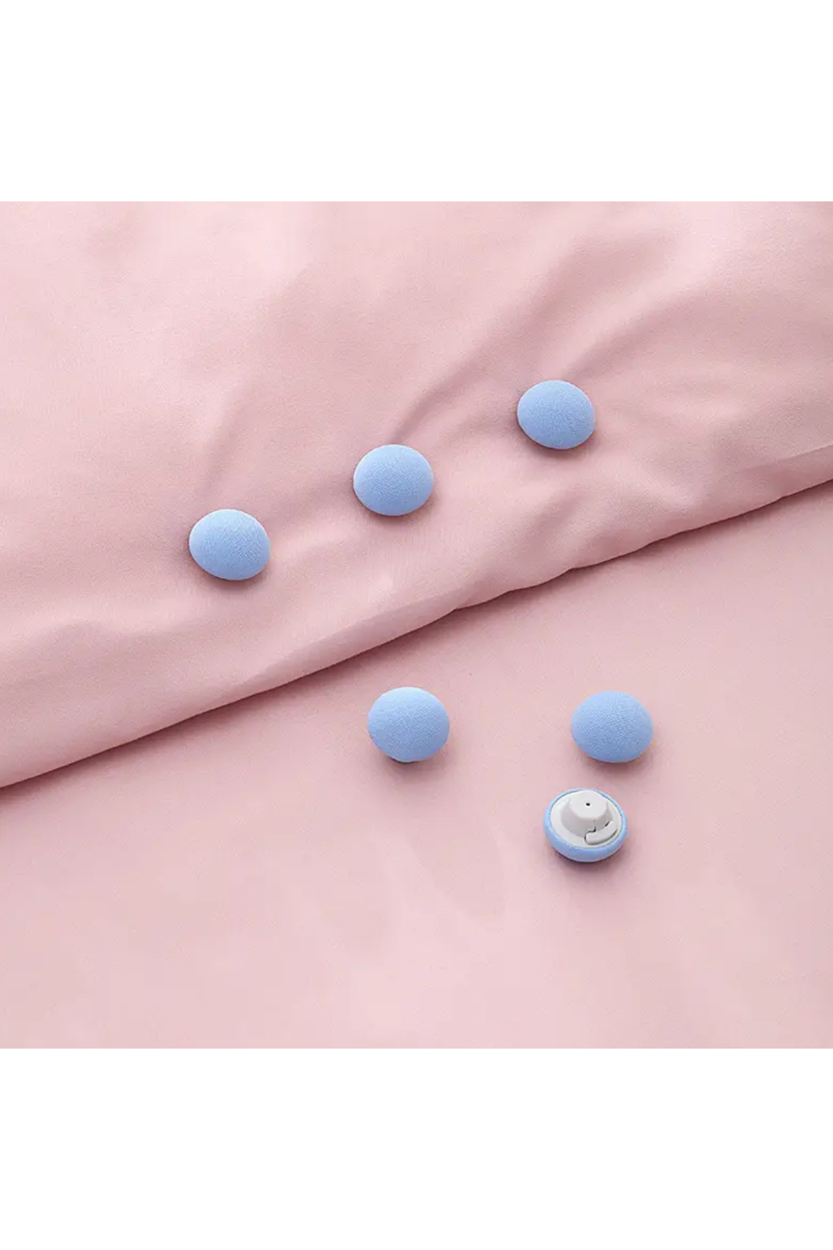 4 Adet MAVİ Mantar Başlıklı Nevresim Klipsi – Kaymaz Kumaş Tutucu İğne – Yorgan, Çarşaf, Kılıf