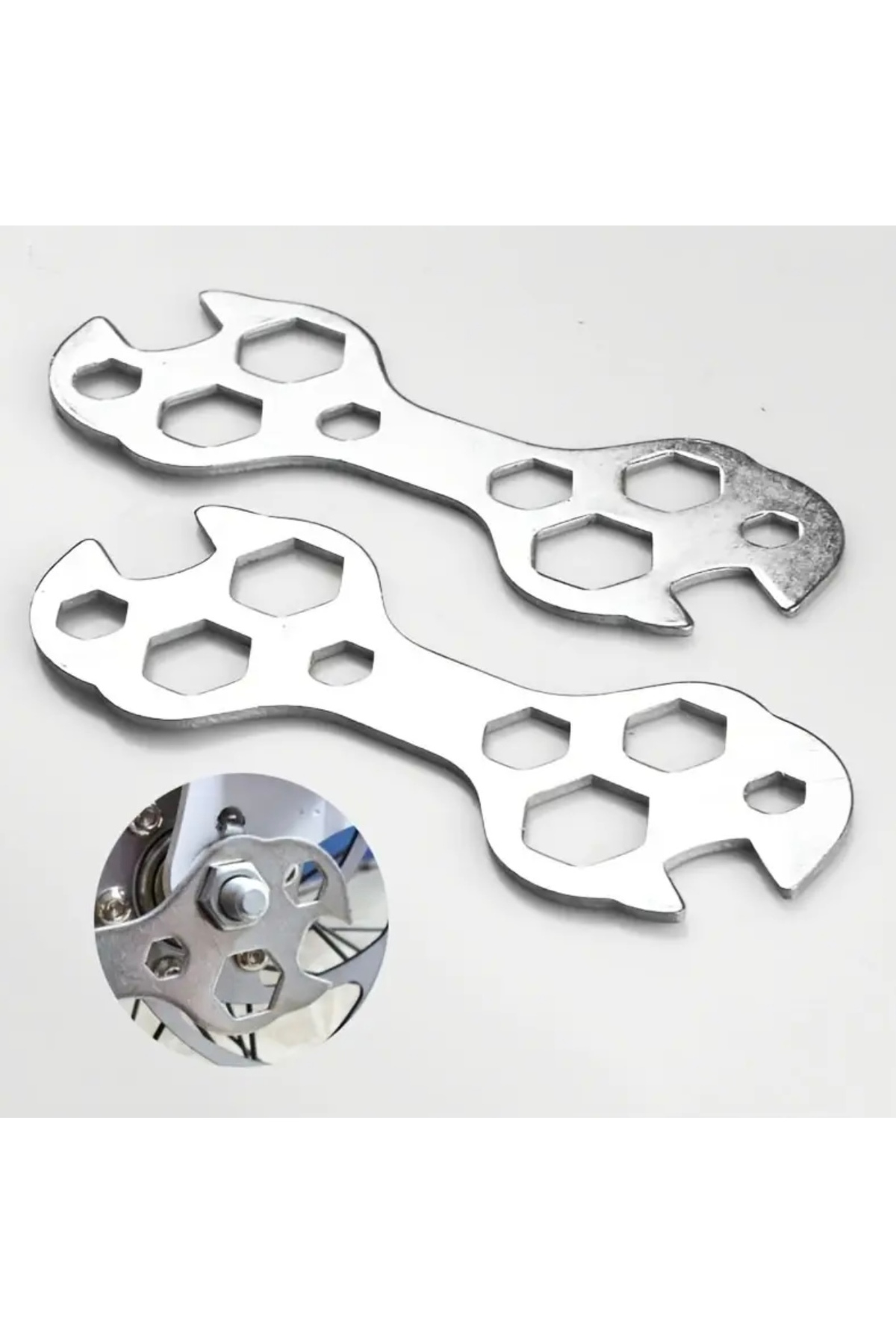 Paslanmaz Çelik Çok Fonksiyonlu Bisiklet Anahtarı – 10’u 1 Arada Pratik El Aleti