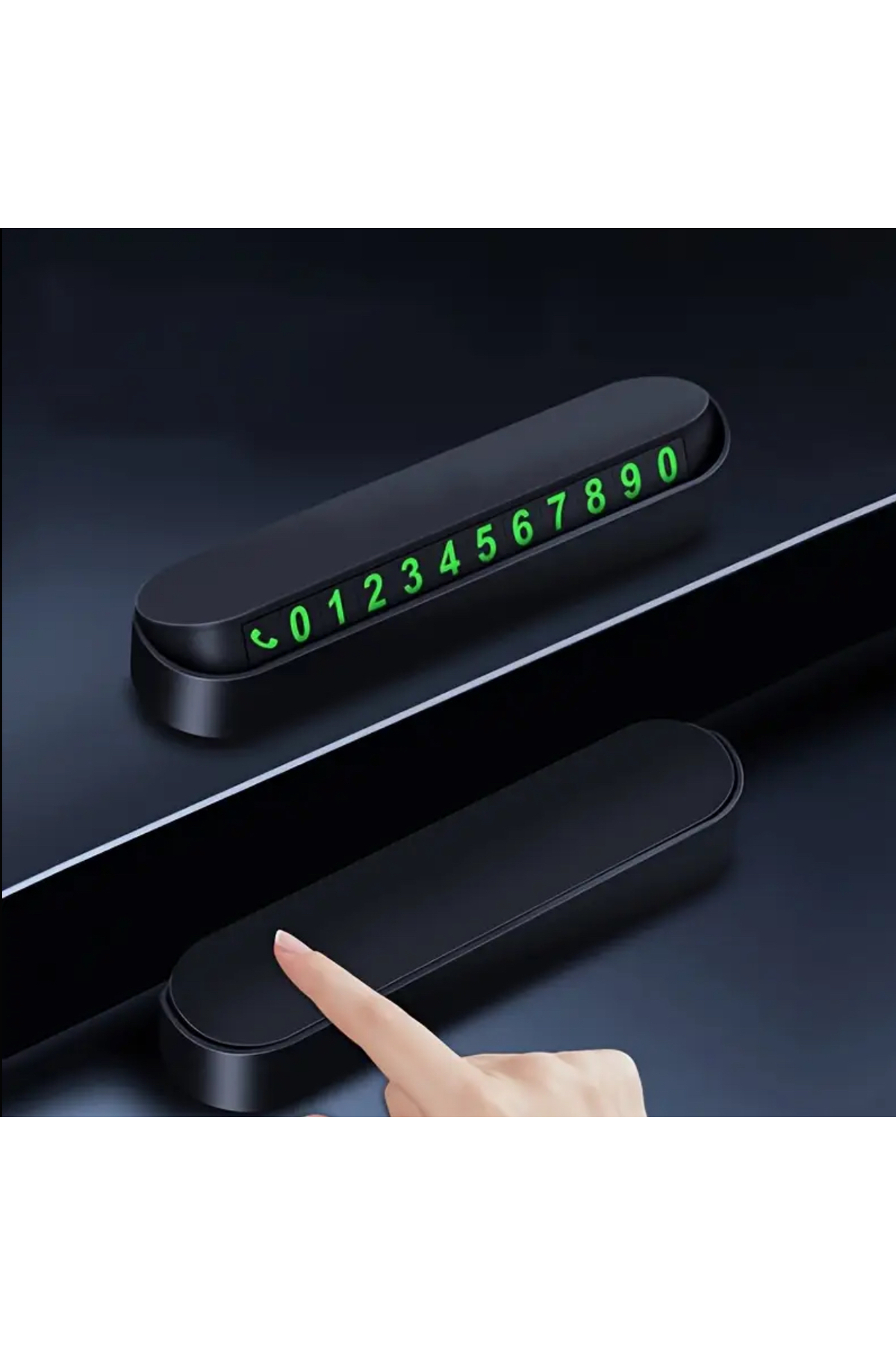 Araba Telefon Numaratörü - Gizlenebilir Telefon Numarası, Siyah Renkli