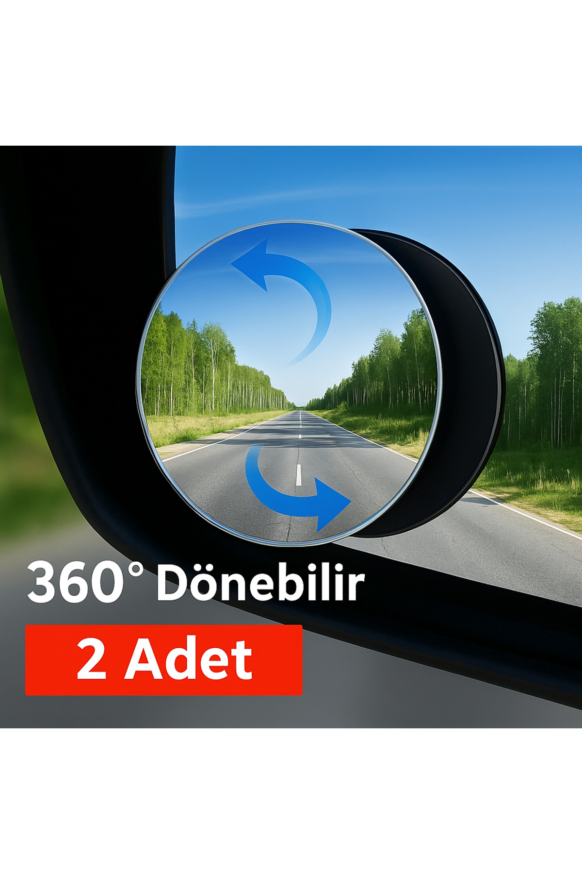 2 Adet 360° Ayarlanabilir Kör Nokta Aynası – Yüksek Görüş Kalitesi, Geniş Açı, Güvenli Sürüş