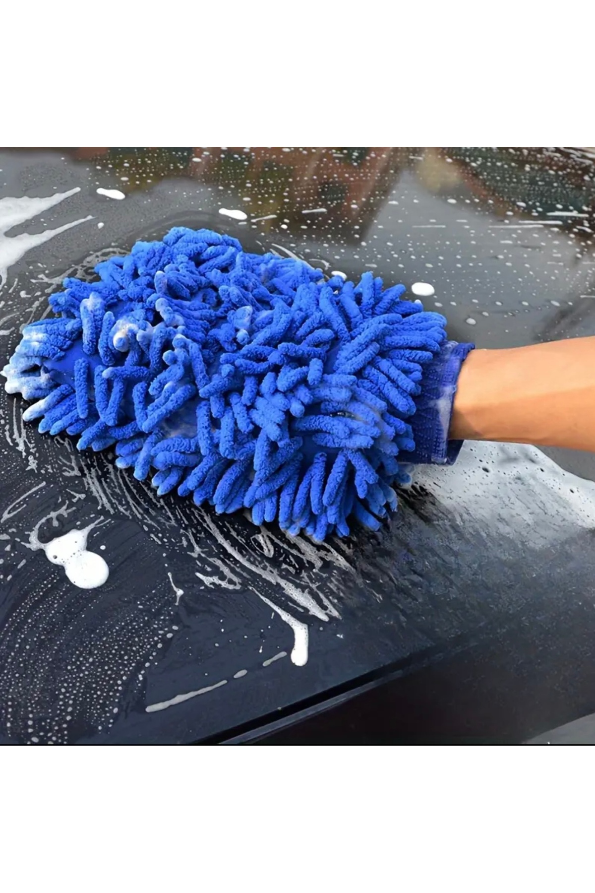 Mikrofiber Araba Yıkama Eldiveni - Çift Taraflı, Çizilme Karşıtı, Yumuşak Temizlik Eldiveni