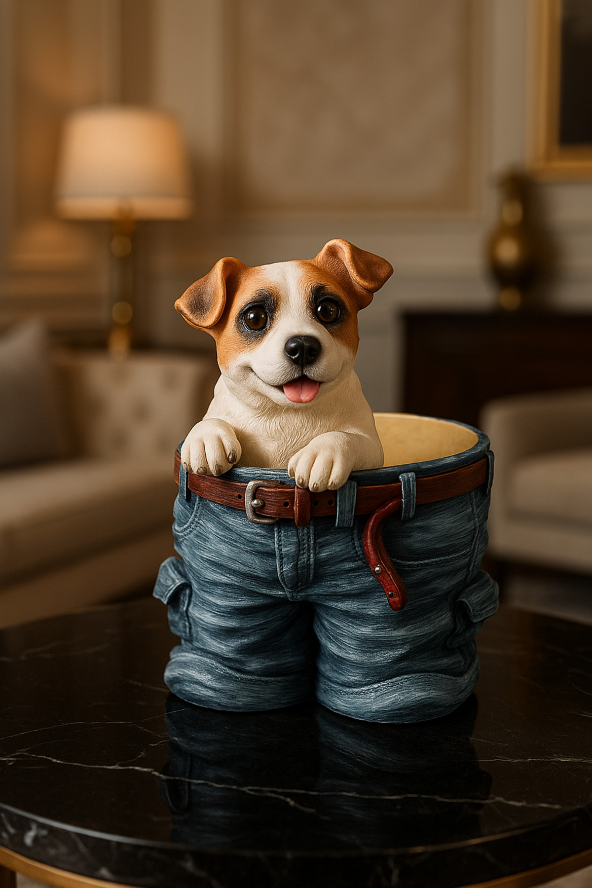 Sevimli Köpek Figürlü Kalemlik – Dekoratif Organizer Kalemlik