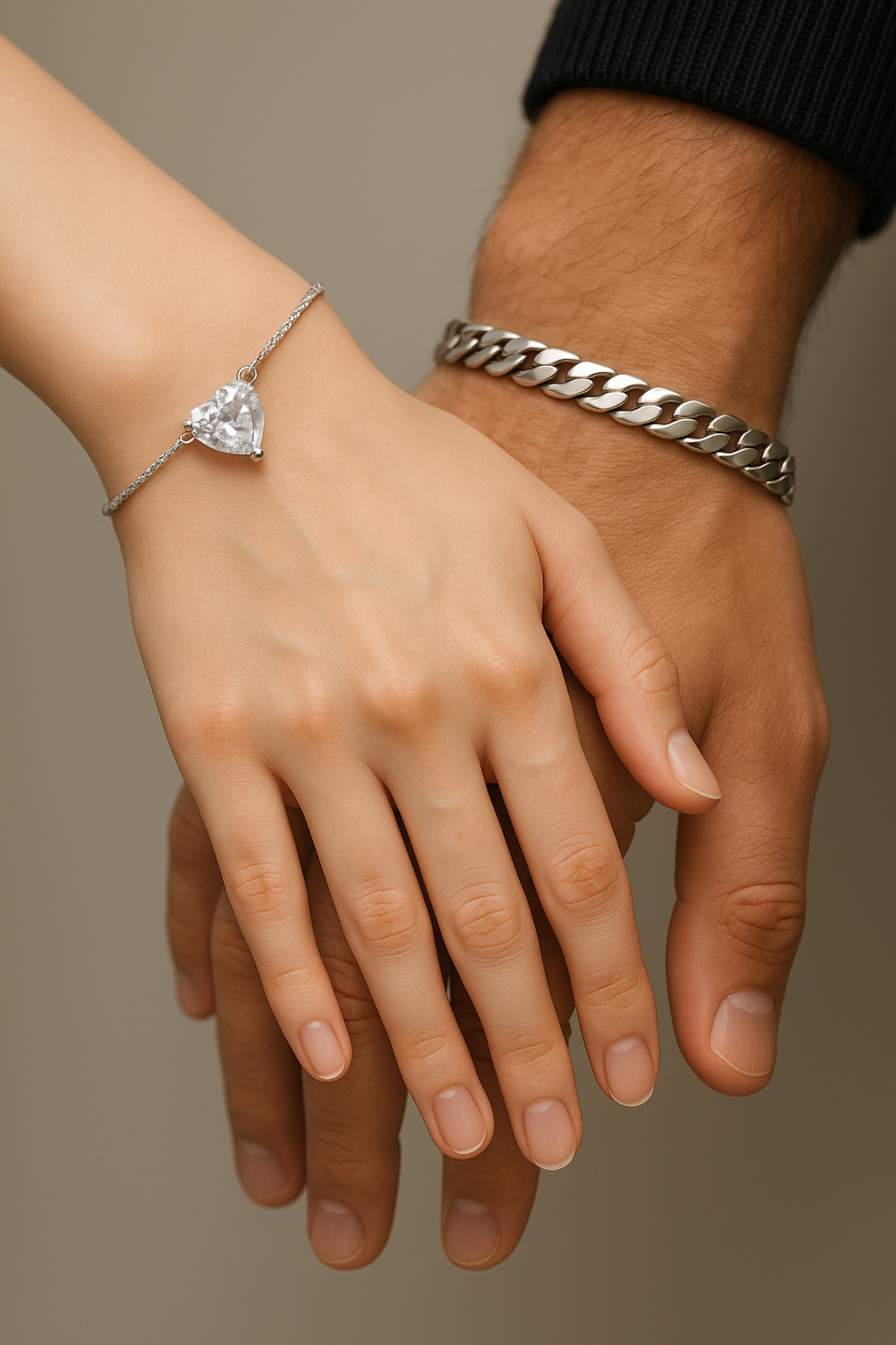 Sevgili Çift Bilekliği - Paslanmaz Çelik | Zarif ve Anlamlı Çift Kombini