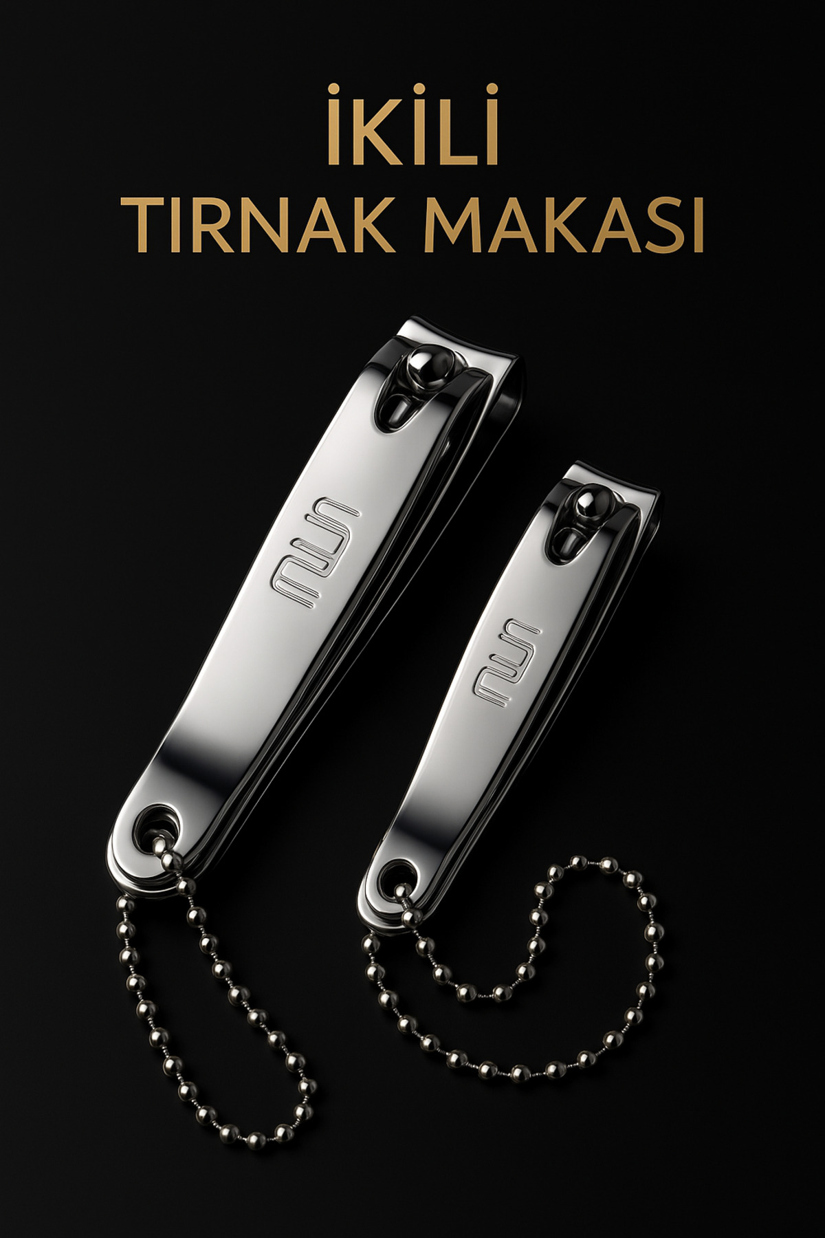 2’li Paslanmaz Çelik Tırnak Makası Seti – Büyük ve Küçük Boy Ergonomik Tasarım