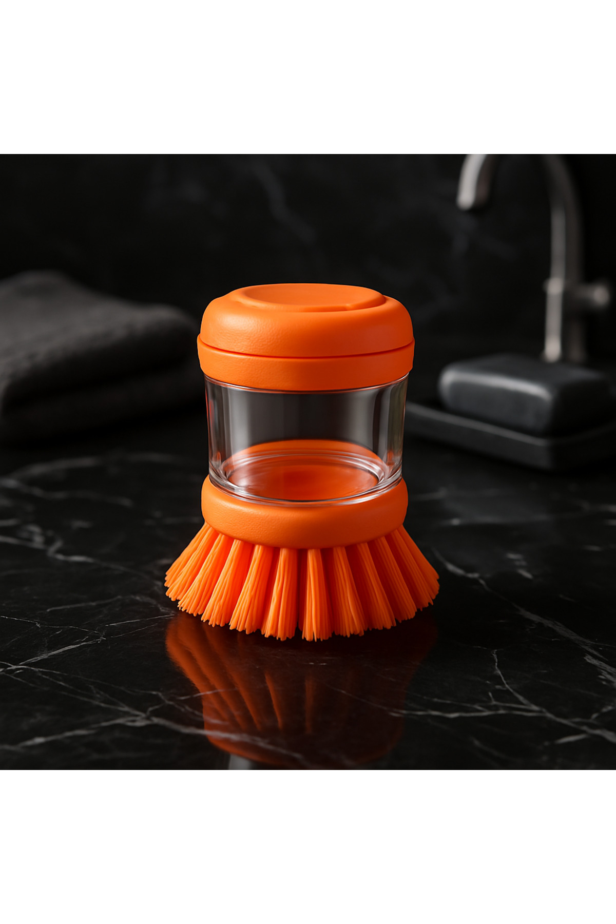 Deterjan Hazneli Bulaşık Fırçası – Ergonomik Saplı, Pratik ve Hijyenik Temizlik Fırçası