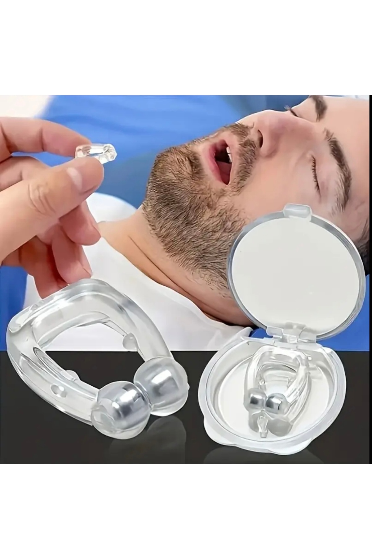 Manyetik Horlama Önleyici Cihaz – Silikon, Konforlu ve Etkili Çözüm