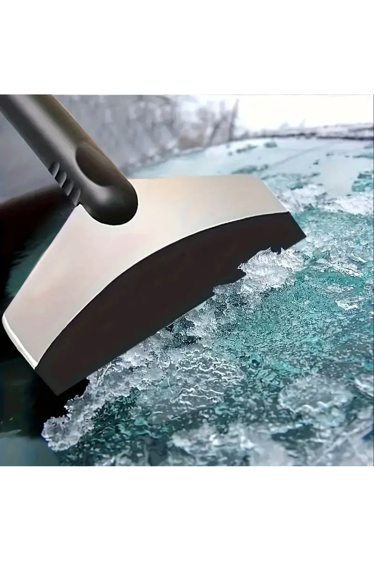 Araba Buz Kazıyıcı & Kar Temizleme Küreği - Araba Camları İçin Kışa Özel Çift Taraflı Kazıyıcı