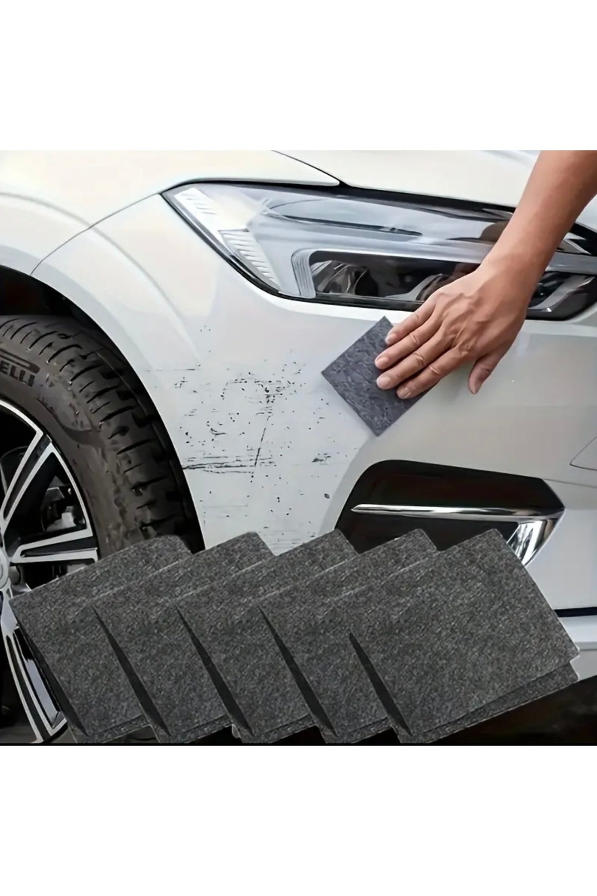 2 Adet Araç Çizik Giderici Ve Parlatıcı Sihirli Bez - Çizik Ve Sürtme Izleri Için Etkili Temizlik