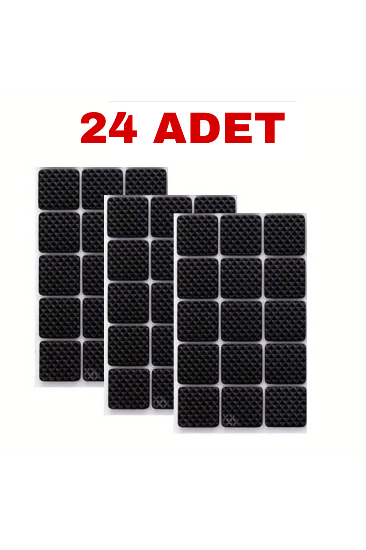 24 Adet Kaymaz Mobilya Ayak Koruyucu Ped- Çizilme, Kayma ve Ses Engeller