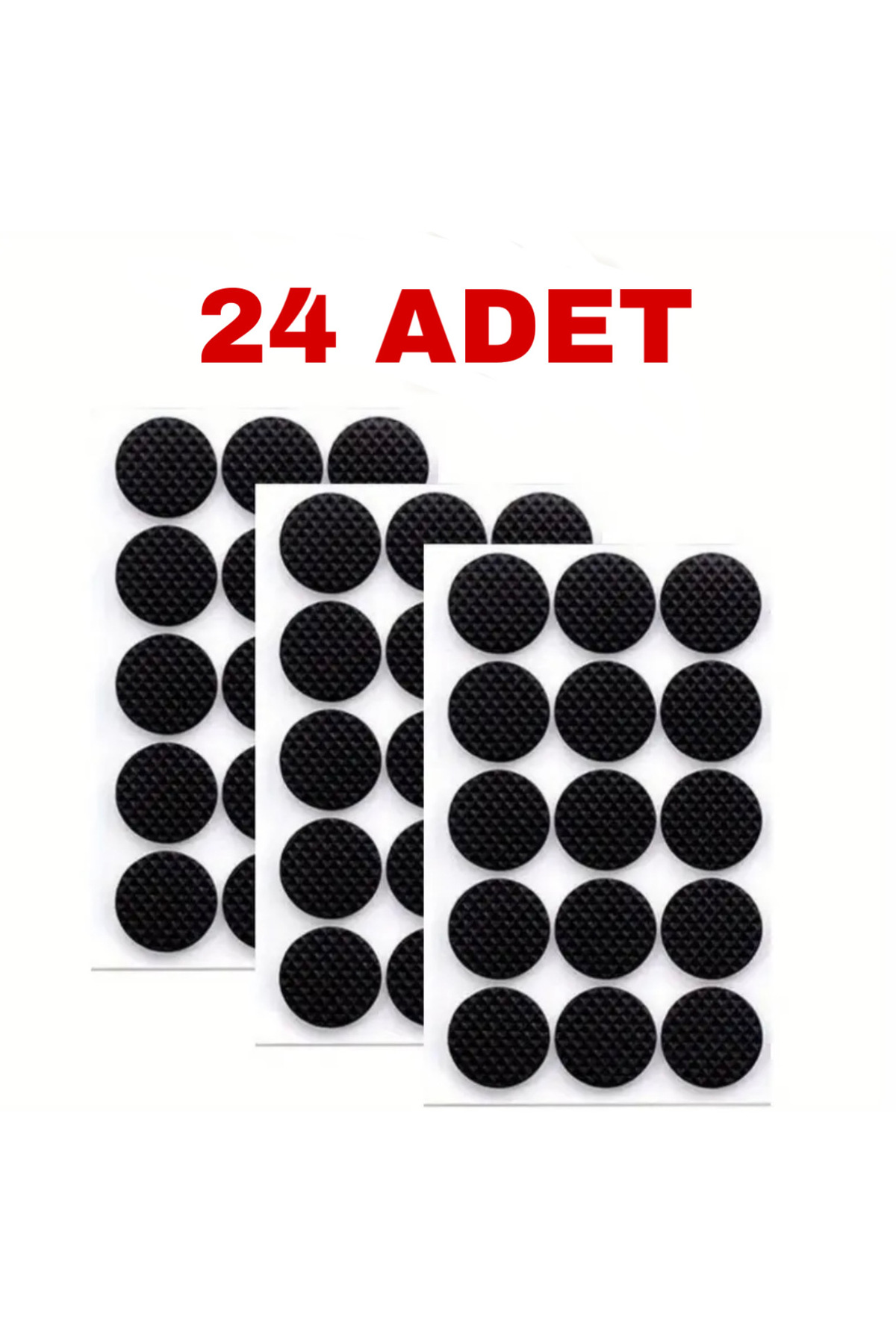 24 Adet Kaymaz Mobilya Ayak Koruyucu Ped- Çizilme, Kayma ve Ses Engeller