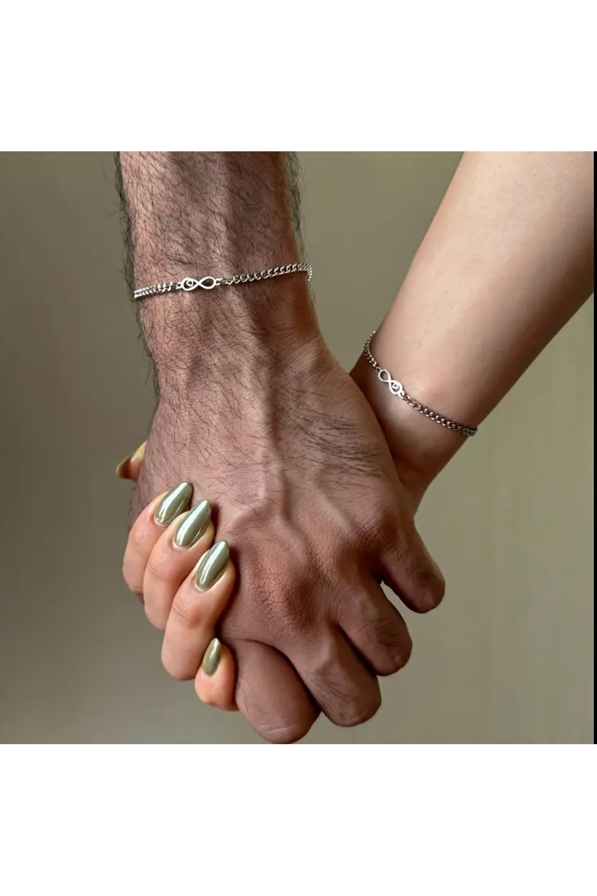 Paslanmaz Çelik Sonsuzluk İşaretli Sevgili Çift Bileklik – Özel Tasarım Şık ve Anlamlı Aksesuar