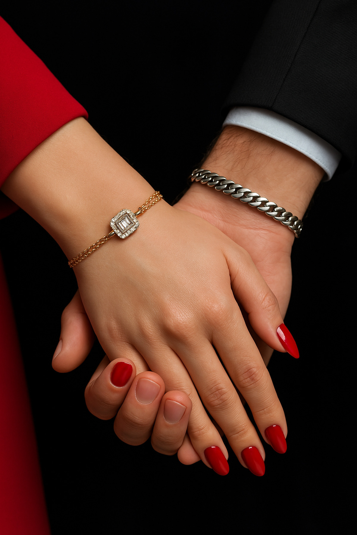 Paslanmaz Çelik Sevgili Çift Bileklik Seti – Şık ve Dayanıklı Tasarım