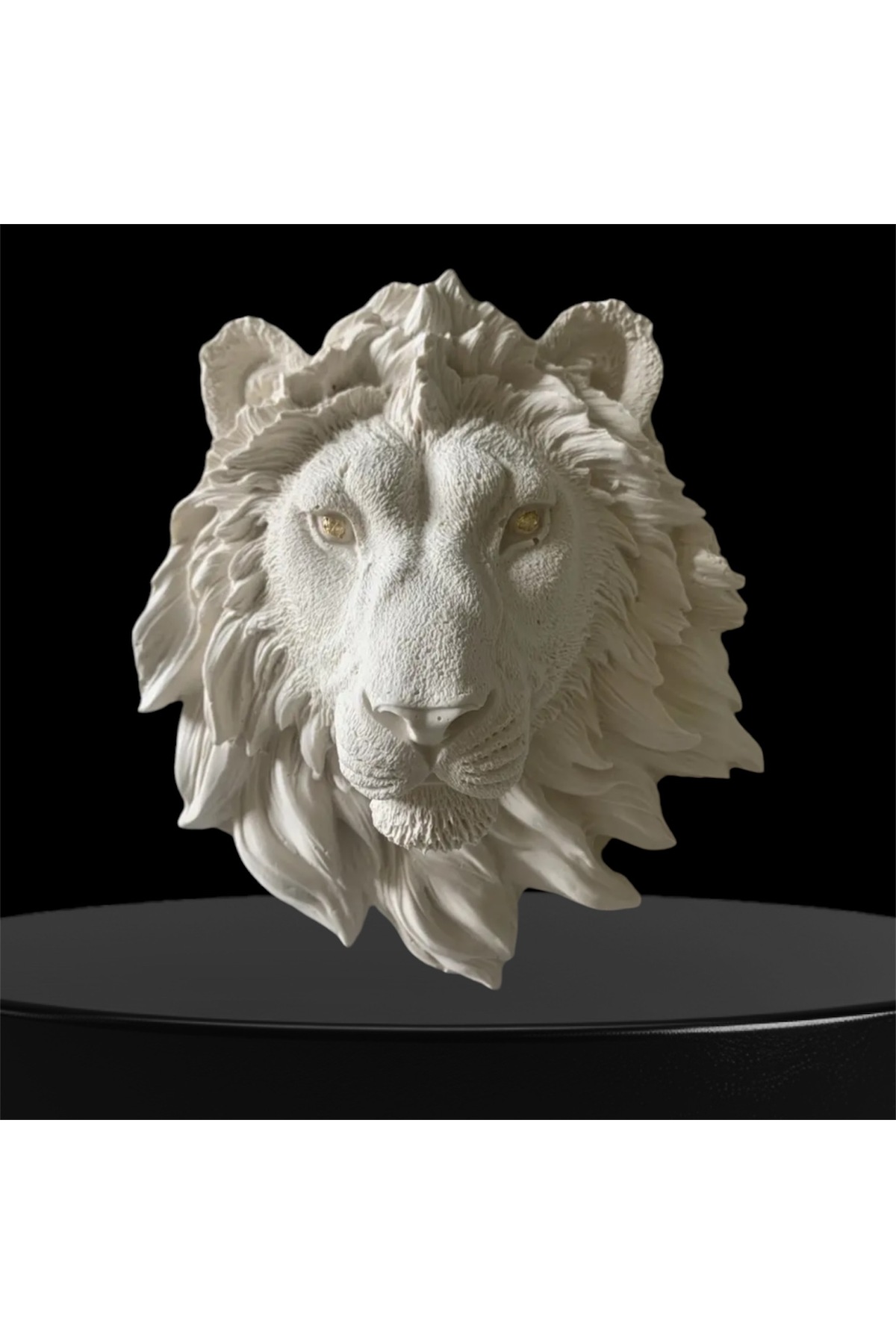 Aslan Başı Duvar Dekoru 20x23x9 cm - Özel Tasarım - Ev Dekorasyonu