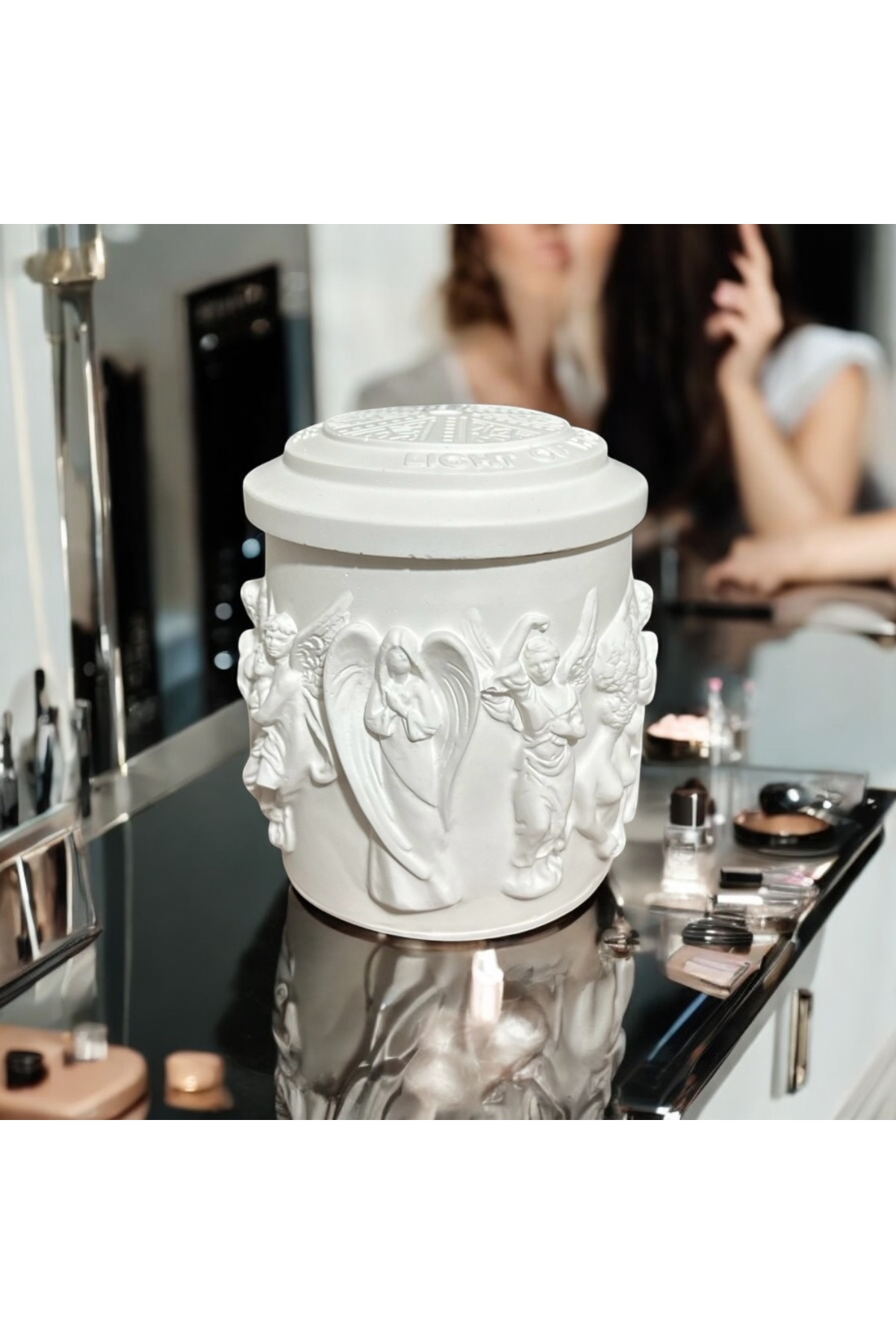 Takı & Mücevher Kutusu 10x8cm (BEYAZ) - Antik Roma Özel Tasarım Organizer