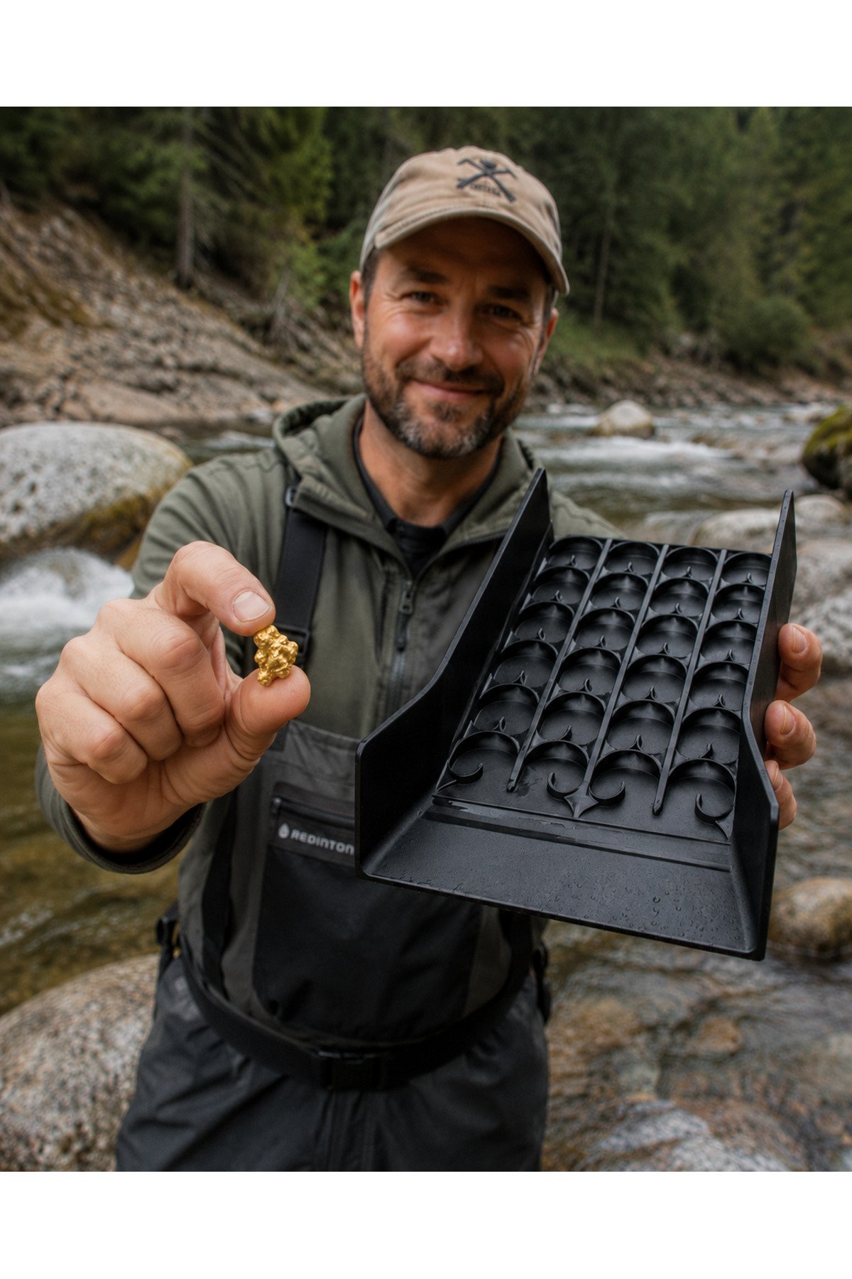 Altın Arama Savağı, Sluice Box 33 cm Dere Kum Eleme - Gold Pan - Savak